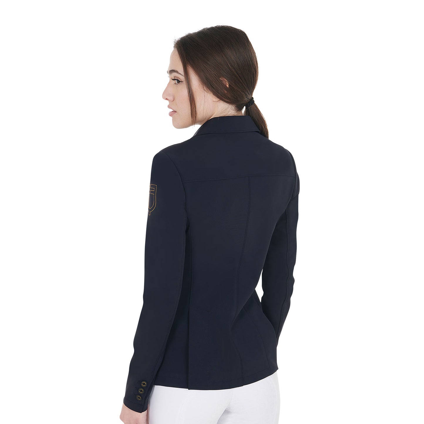 Equestro LADIES SHOW JACKETS with contrasting embroidered logo
