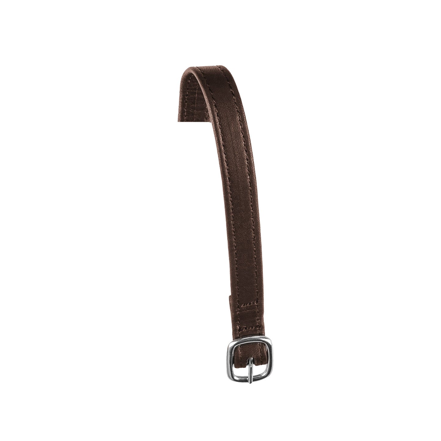 EQUESTRO - Spur straps in double leather and silver buckle