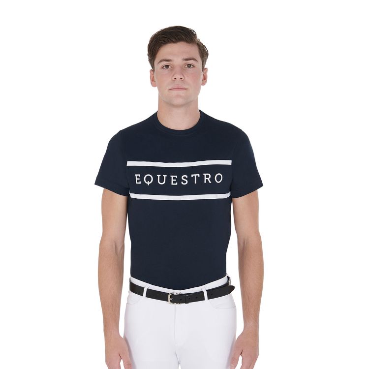 EQUESTRO MEN'S T-SHIRT WITH CONTRASTING LETTERING