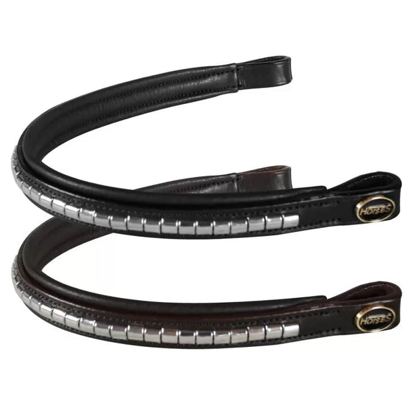 Silver Clincher Leather Browband
