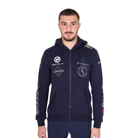 EQUESTRO - HANORAC BĂRBAȚI CU GLUGA MULTI-LOGO
