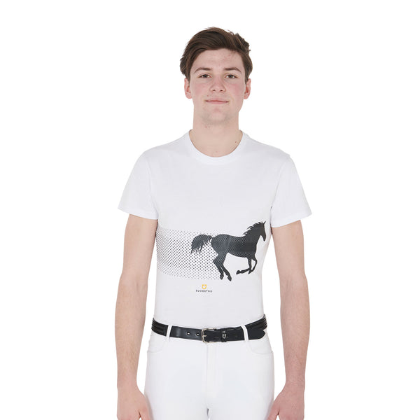 EQUESTRO MEN'S T-SHIRT WITH RACE HORSE