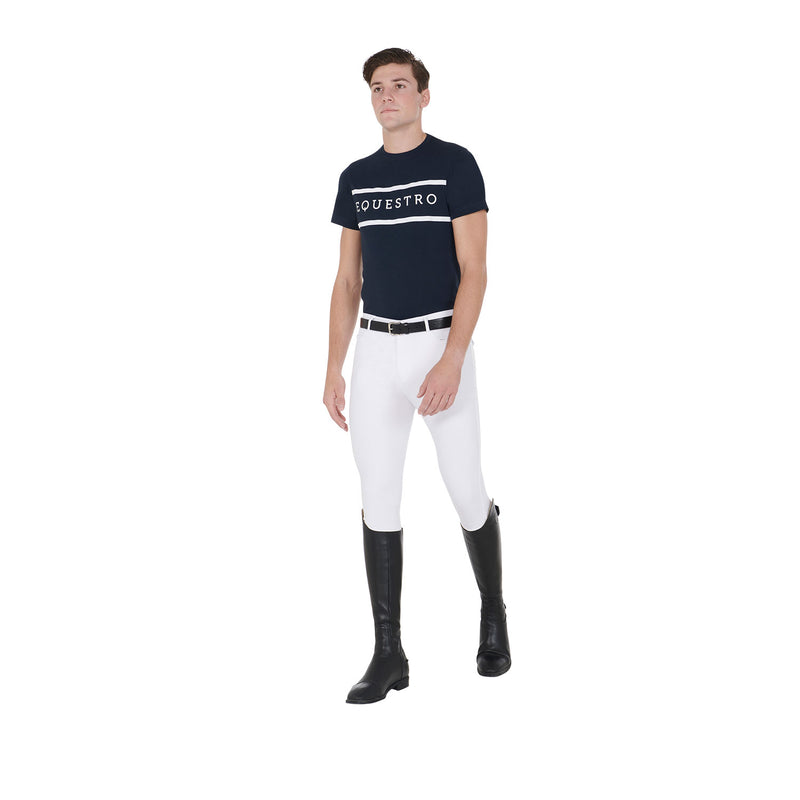 EQUESTRO MEN'S T-SHIRT WITH CONTRASTING LETTERING