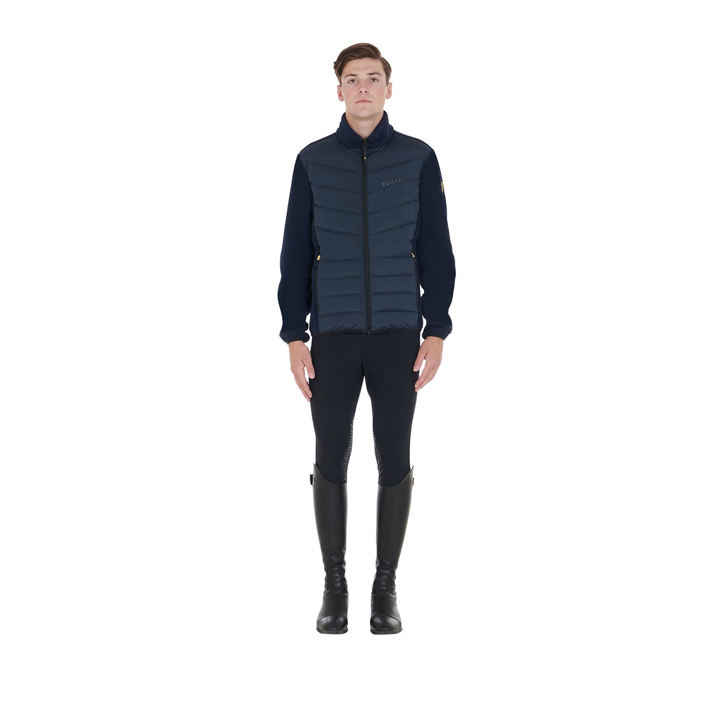 EQUESTRO - FLEECE AND PADDED NYLON SWEATSHIRT