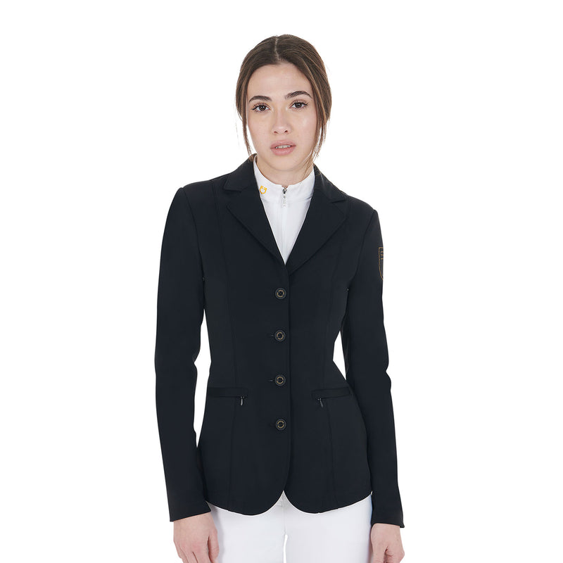 Equestro  LADIES SHOW JACKETS with contrasting embroidered logo