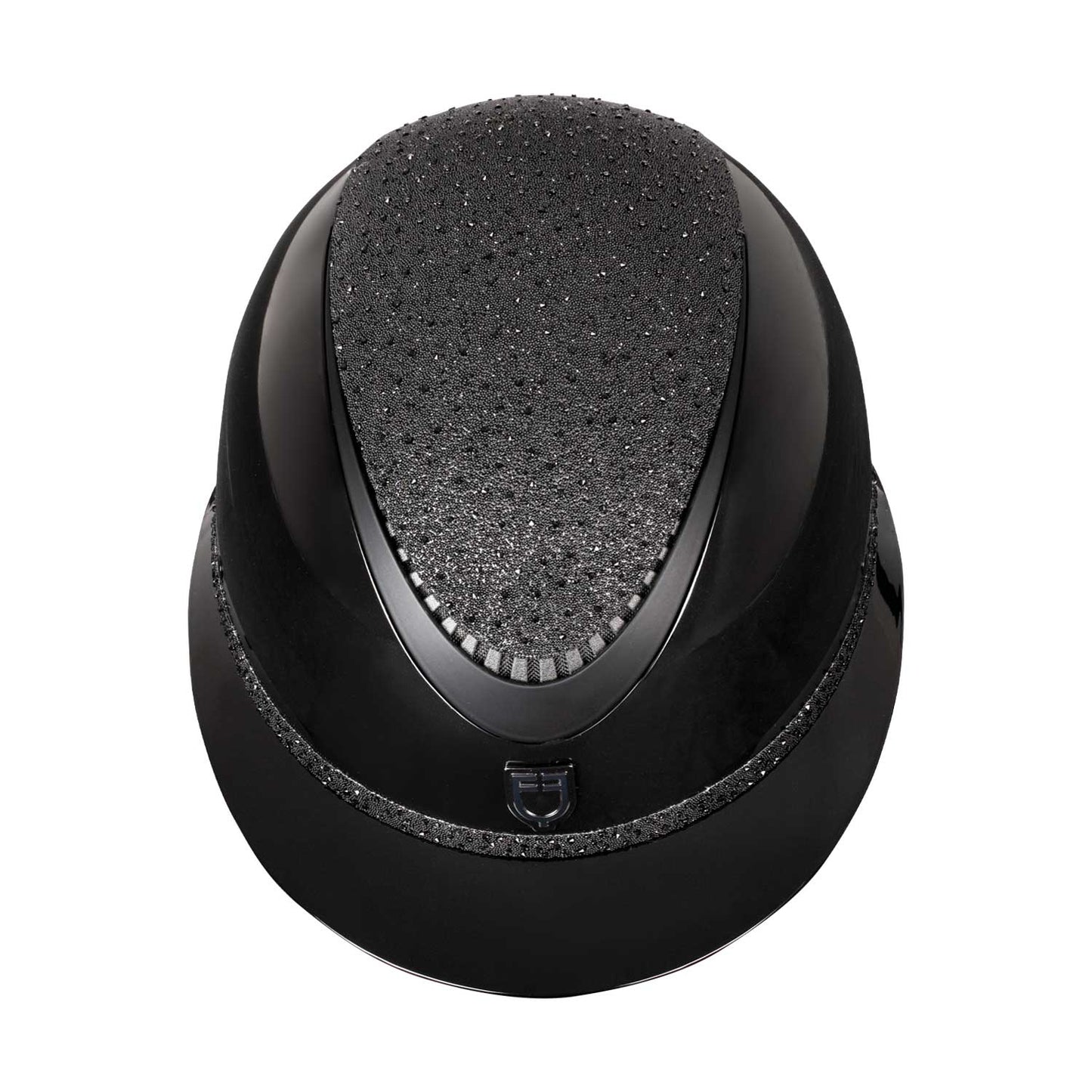 Equestro Helmet Luxury with wide visor and rhinestones