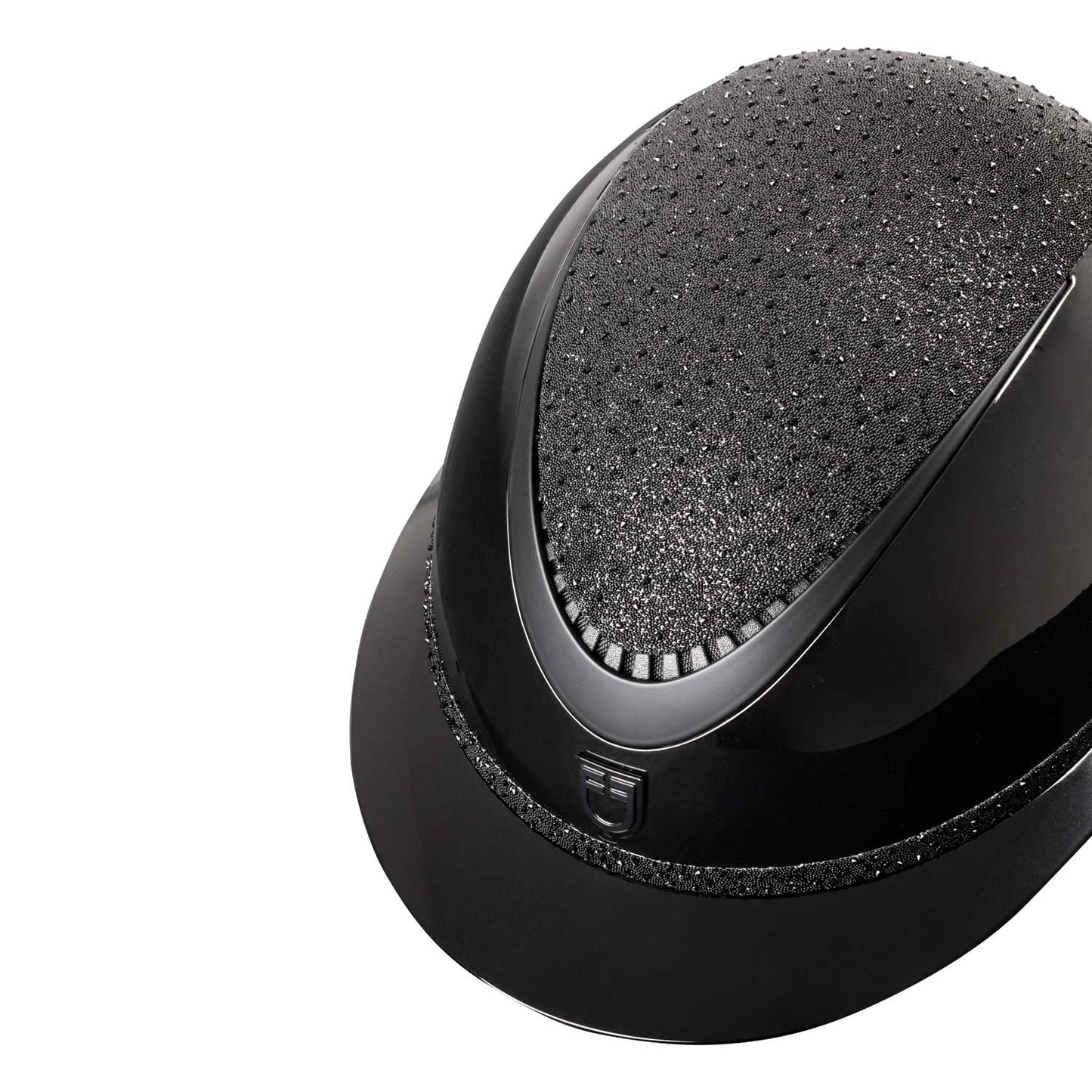 Equestro Helmet Luxury with wide visor and rhinestones