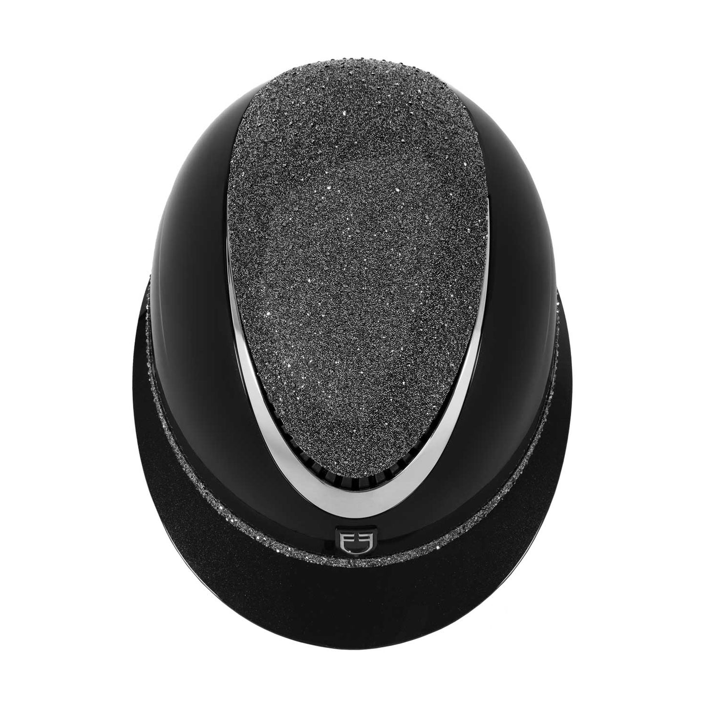 Equestro Helmet Luxury with wide visor and rhinestones