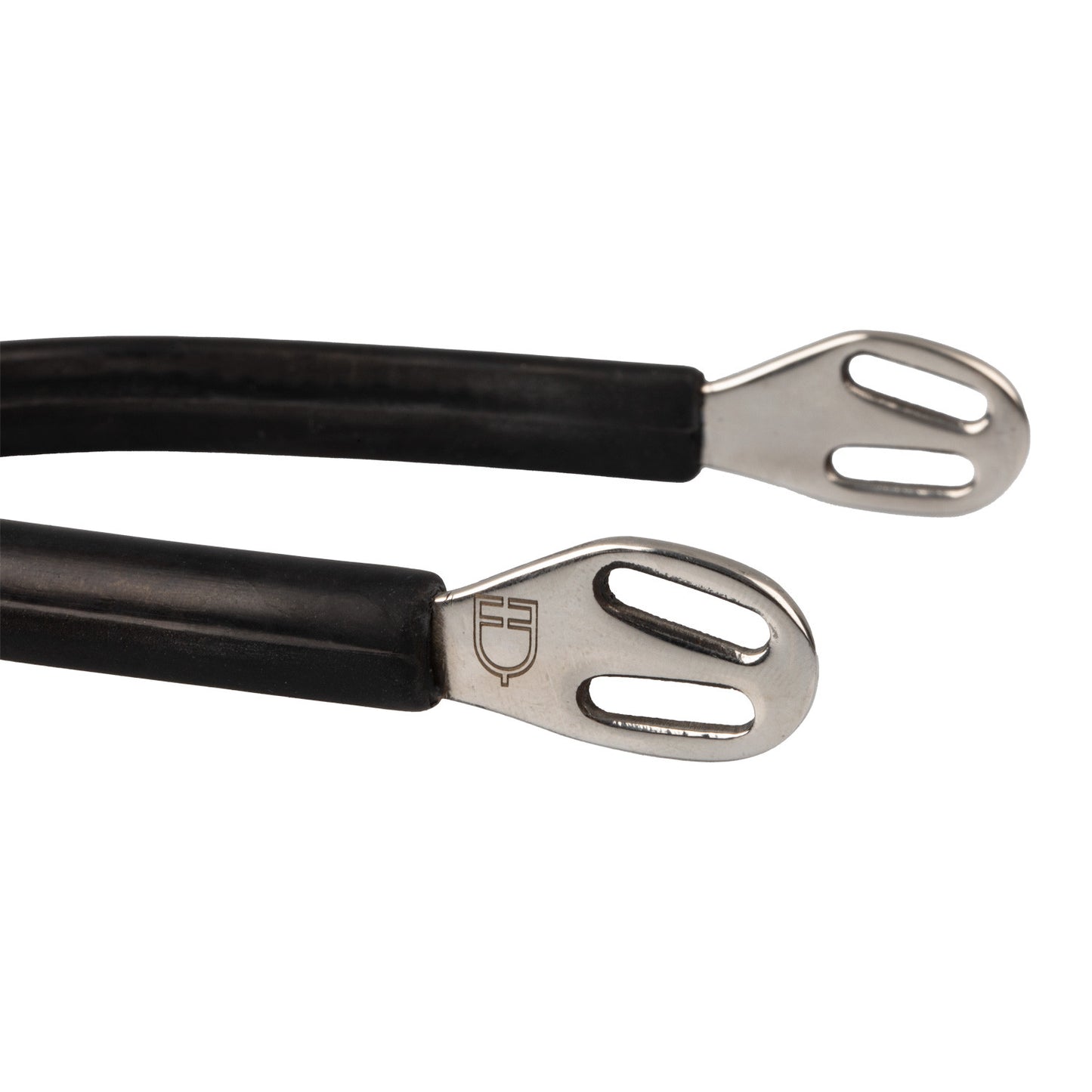EQUESTRO - STAINLESS STEEL SPURS COATED WITH RUBBER W/SMOOTH HORIZONTAL WHEEL