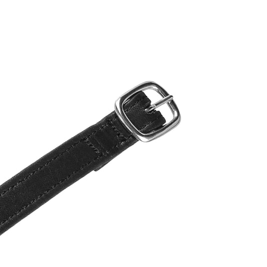 EQUESTRO - Spur straps in double leather and silver buckle