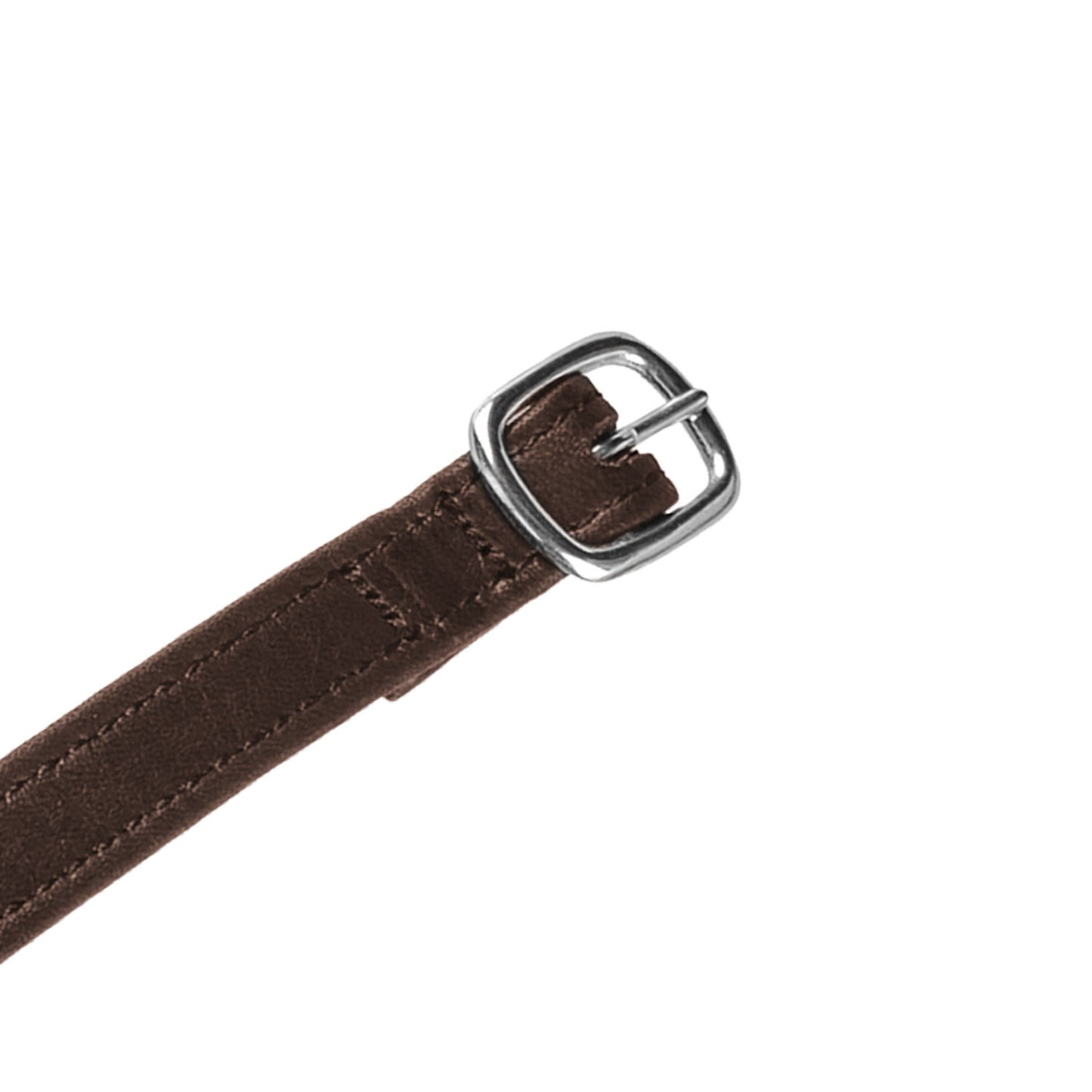 EQUESTRO - Spur straps in double leather and silver buckle