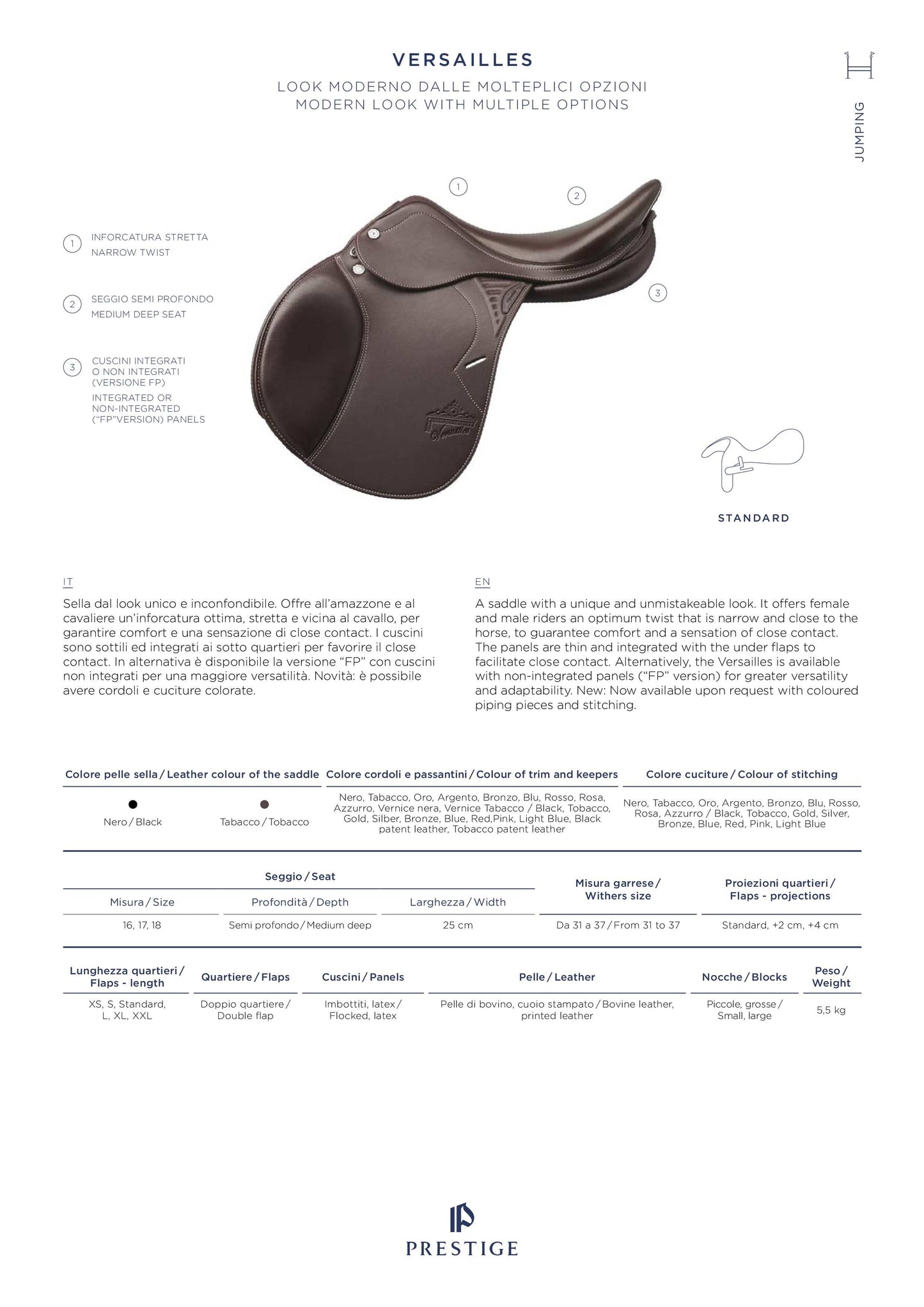 PRESTIGE VERSAILLES RIDING SADDLE