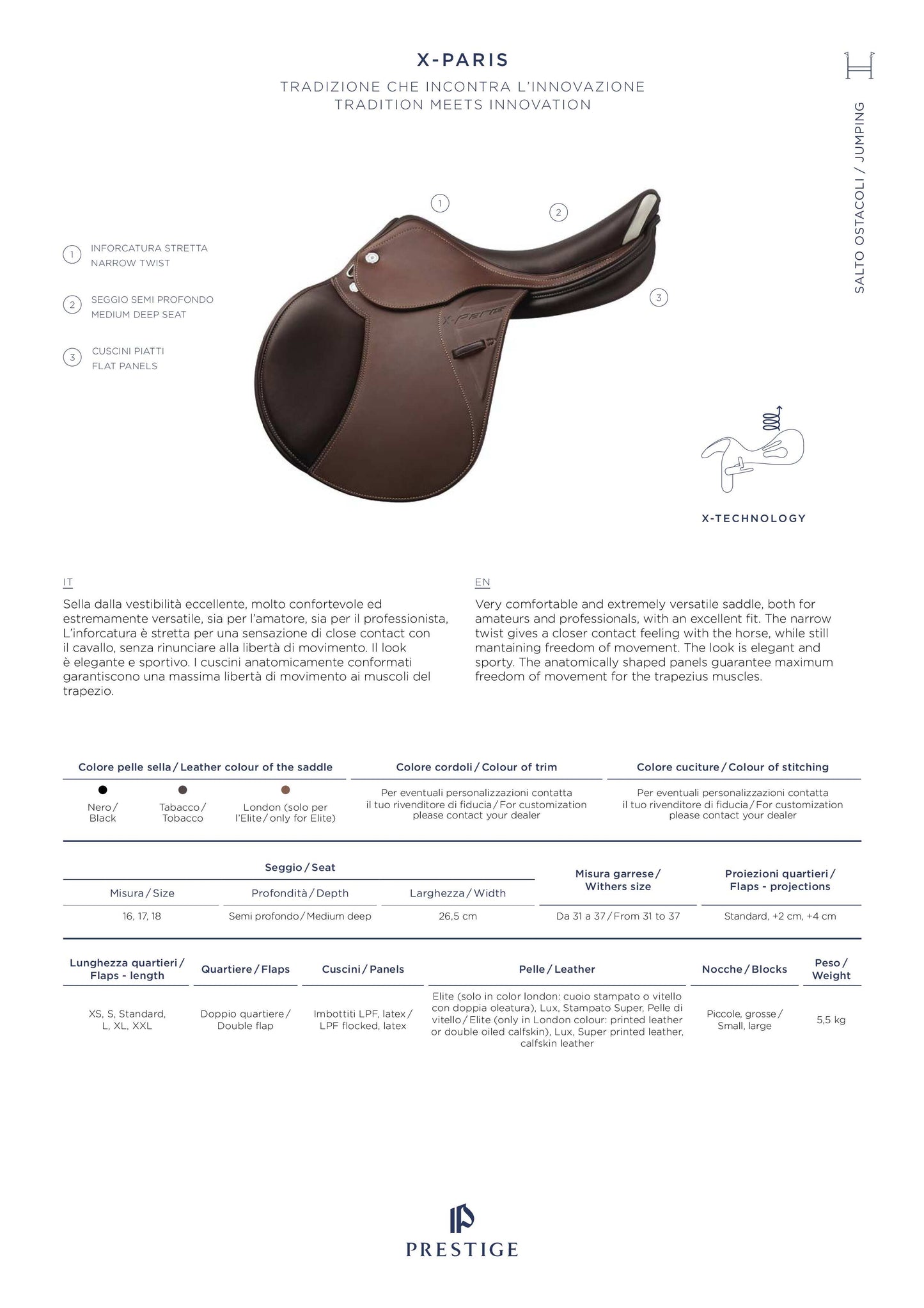 PRESTIGE X-PARIS RIDING SADDLE