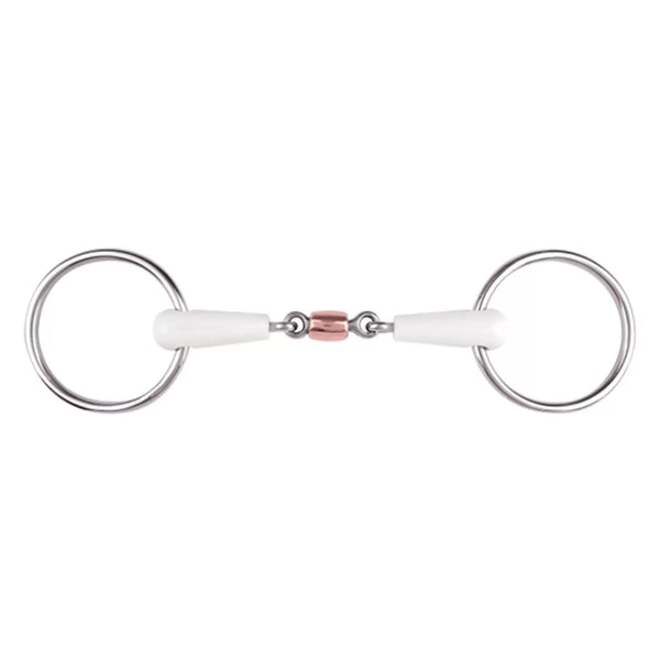 Equimouth Snaffle Bit, double-jointed with copper roller