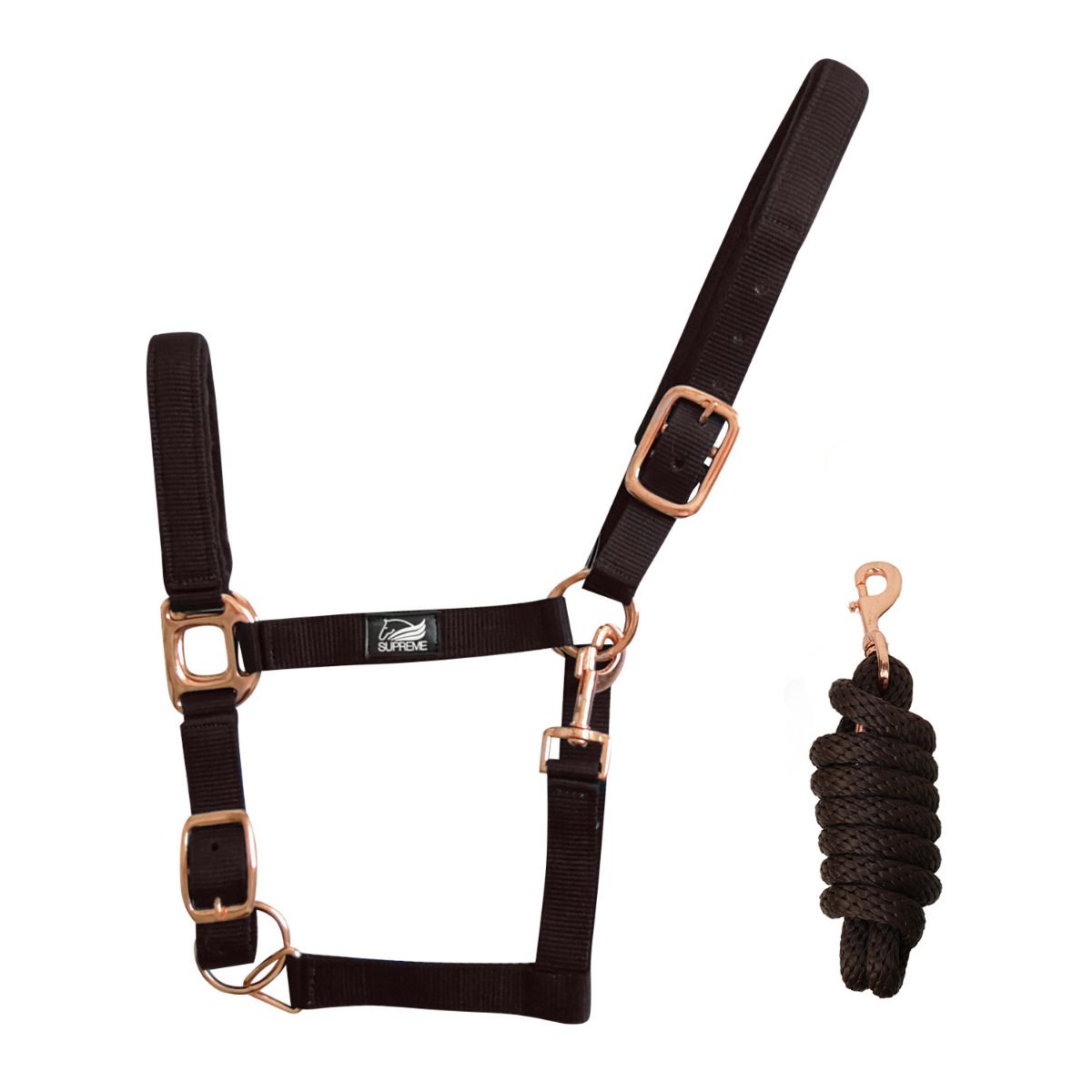 Equestro Halter In Nylon Rose Gold Line